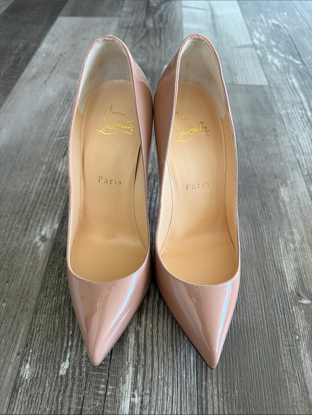 NWT: Christian Louboutin Pigalle Follies Patent Pumps with Red Dust Bag